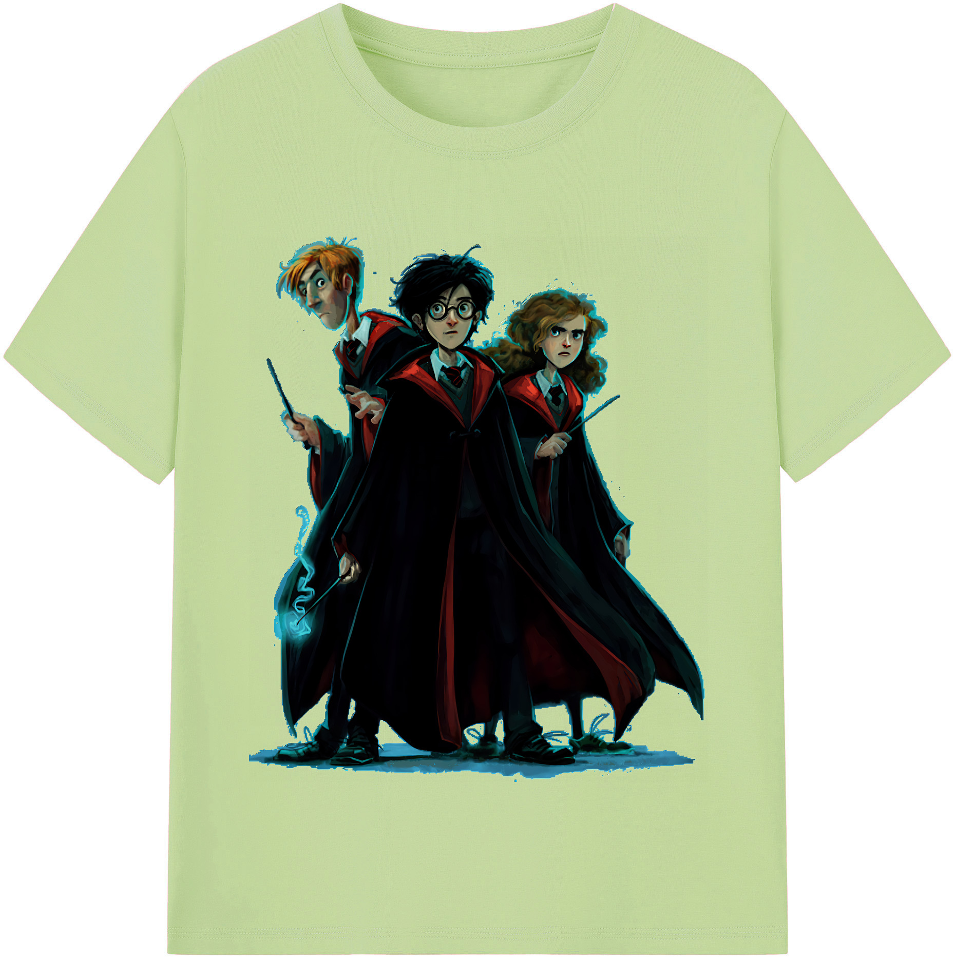 （画像用） Harry Potter ハリー・ポッターシリーズ 綿100％半袖Tシャツ（フロントプリント）